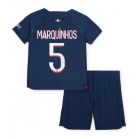 Dječji Nogometni Dres Paris Saint-Germain Marquinhos #5 Domaci 2023-24 Kratak Rukav (+ Kratke hlače)